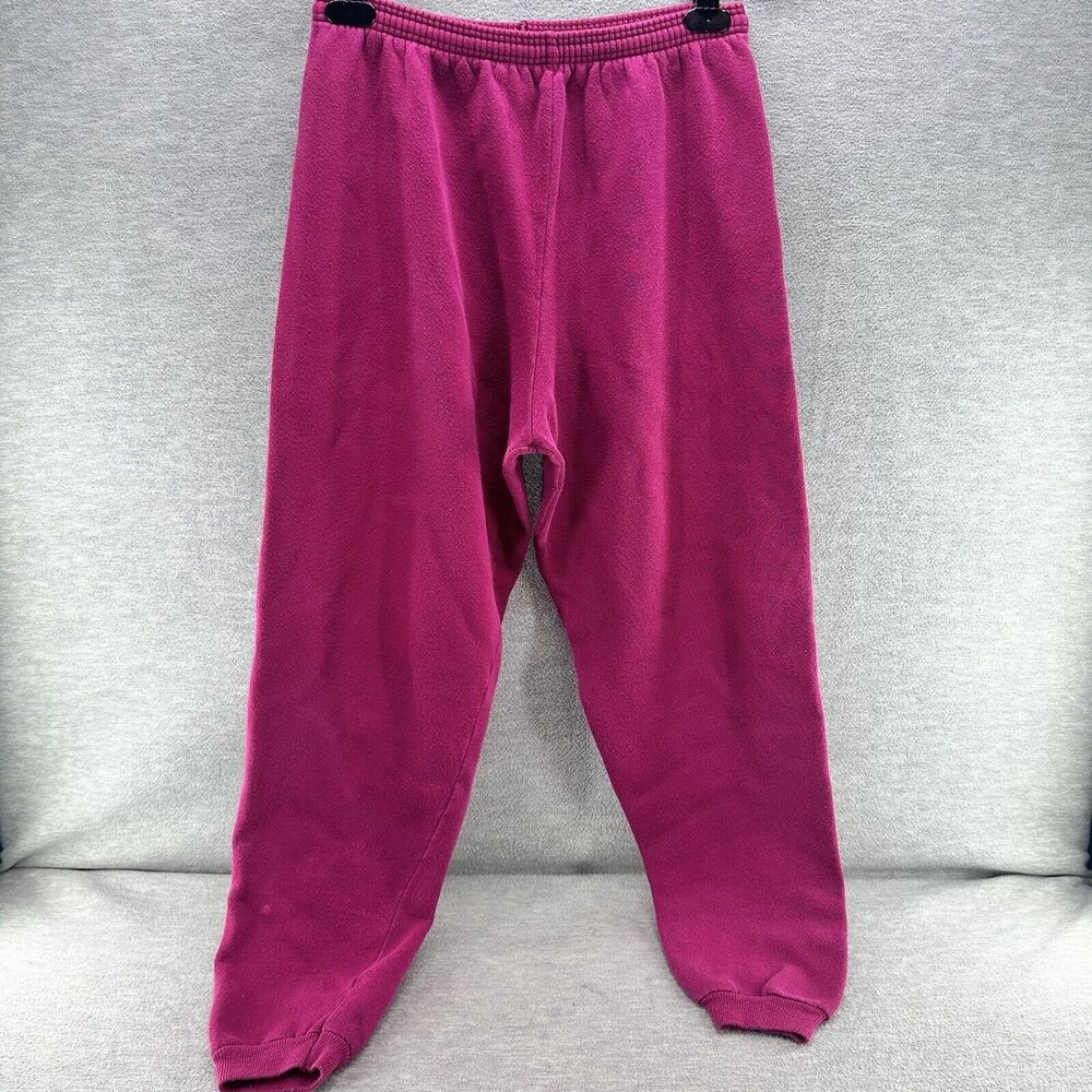 HANES HER WAY - Vintage Women's Joggers Medium Violet Made in USA Sweatpants A50